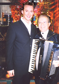 Joe pictured with Russell Watson